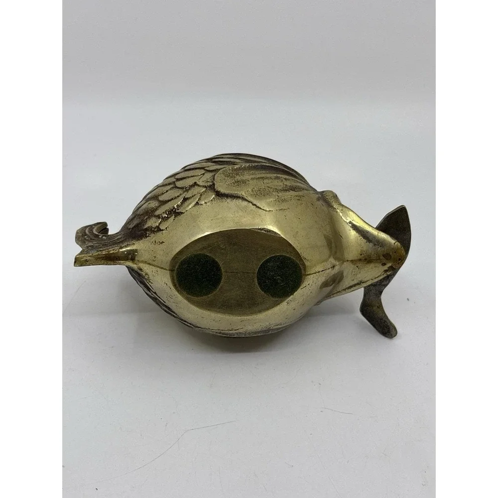 Vintage Solid Brass Happy Koi Fish Ashtray Cigar Open Mouth 1950's Soap Dish